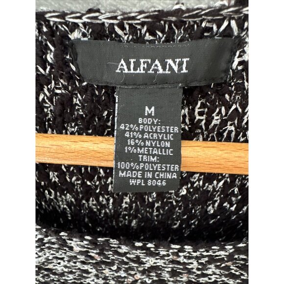 Alfani Sequins Ruffle Sweater Sheer Ruffle Bottom Long Sleeve Formal Night Sz M - Picture 16 of 16